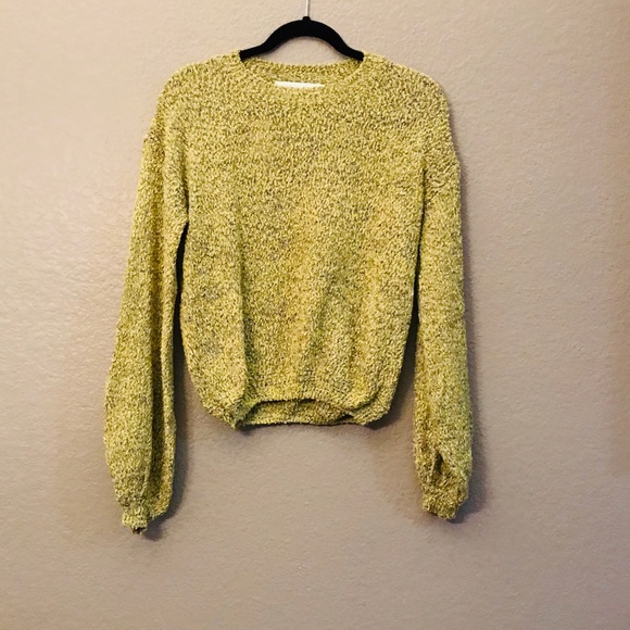 Astr Undisclosed Sweater Neon Lemon Black NWT NEW - Picture 4 of 4